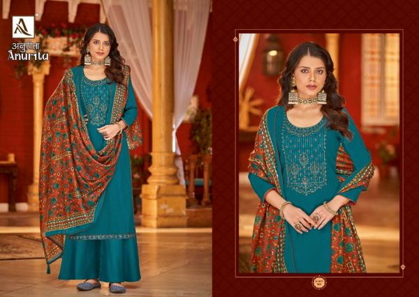 Alok Anurita Zam Self Print Designer Dress Material